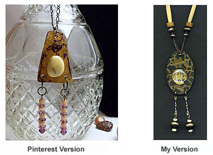 Flat pendant with two dangles