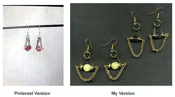 Earrings made with spacer bars