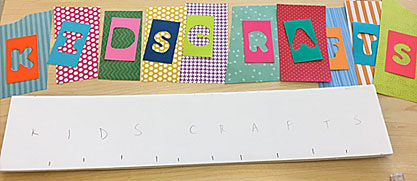 Selecting backgrounds for the cutout letters