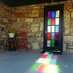 Colored Glass Door