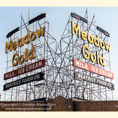 Meadow Gold Sign