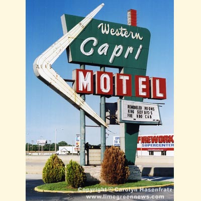 Western Capri Motel Sign