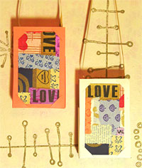 Collaged Valentine Candy Holder