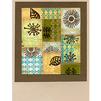 Floral Mosaic Card Rubber Stamping Project