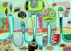 Brainwaves collage