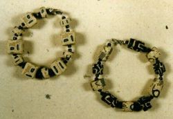 bracelets made with polymer clay beads