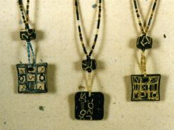 necklaces made with polymer clay beads