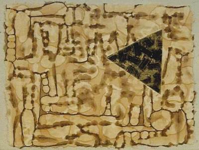 monoprint on handmade paper